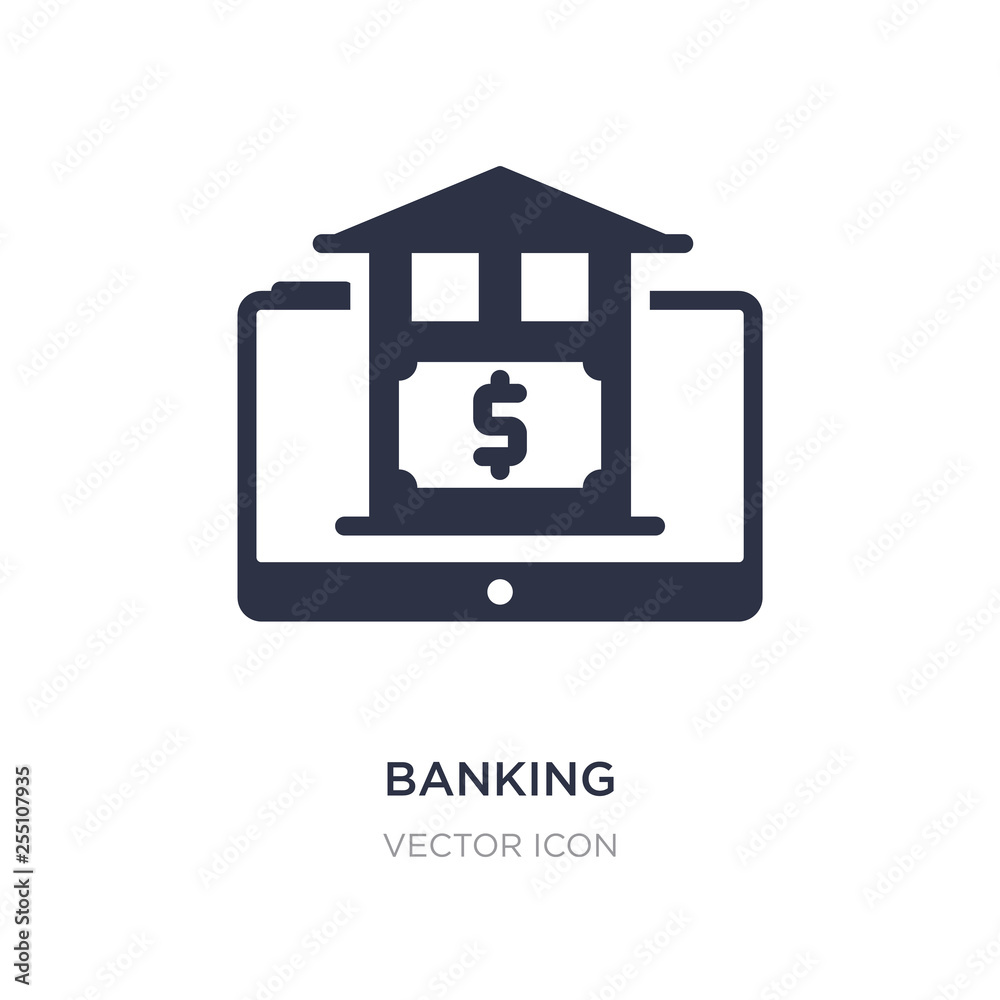 banking icon on white background. Simple element illustration from Digital economy concept. banking icon on white background. Simple element illustration from Digital economy concept.