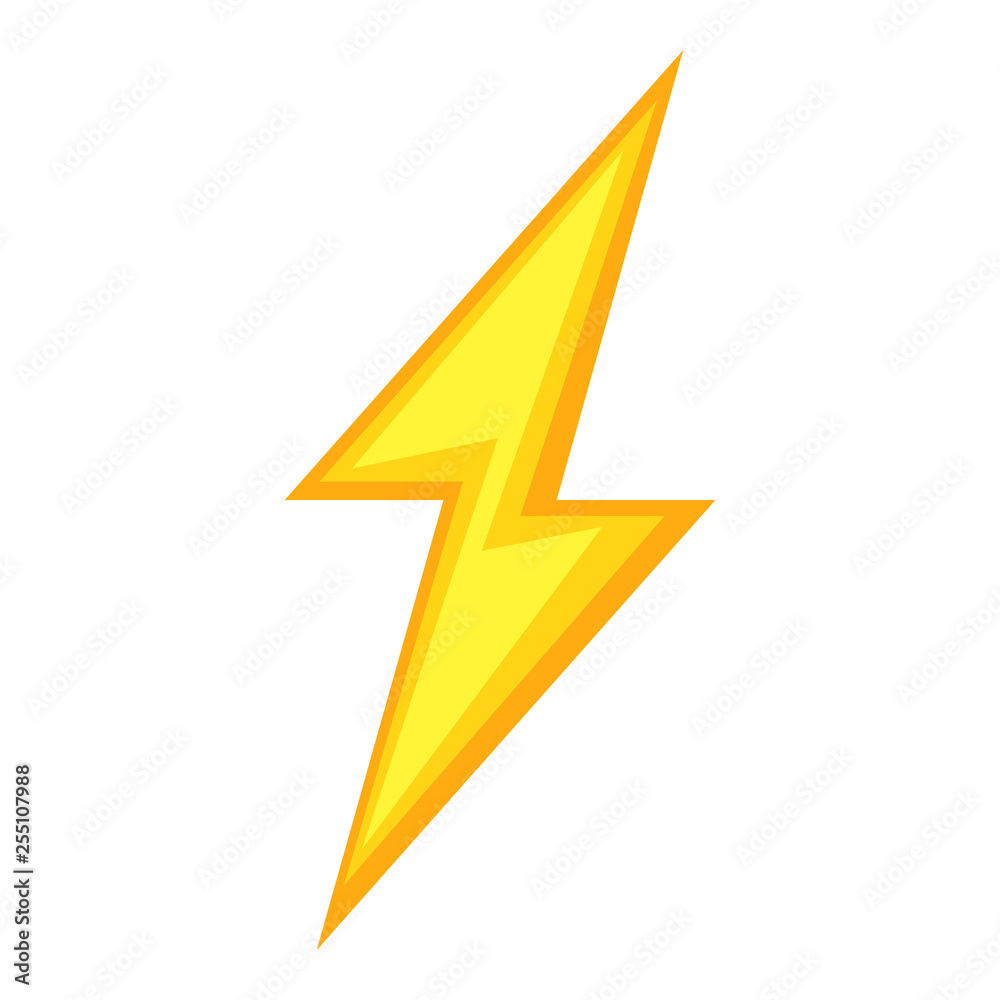 Colorful cartoon lightning symbol Colorful cartoon lightning symbol