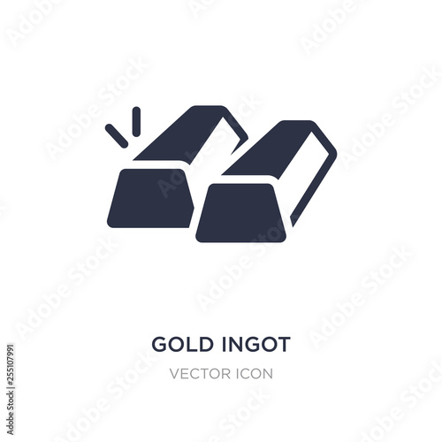 gold ingot icon on white background. Simple element illustration from Digital economy concept.