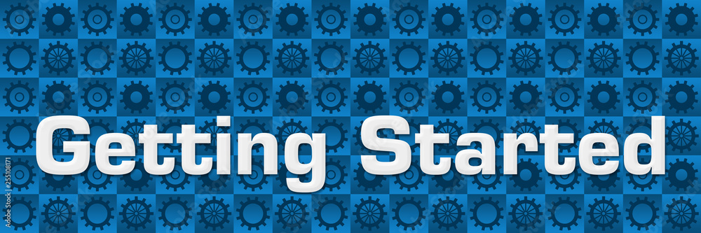 Getting Started Blue Gears Square Texture Getting Started Blue Gears Square Texture