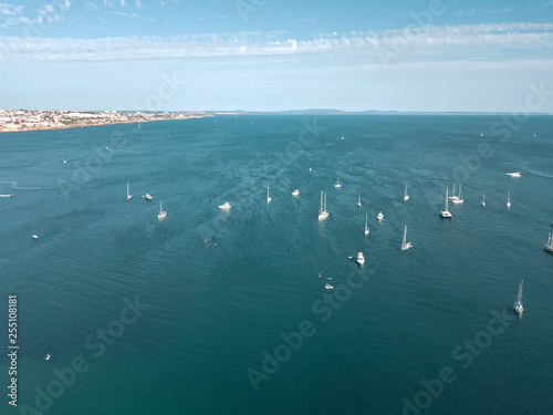 Aerial View Of Luxury Yachts And Boats At Atlantic Ocean © radub85
