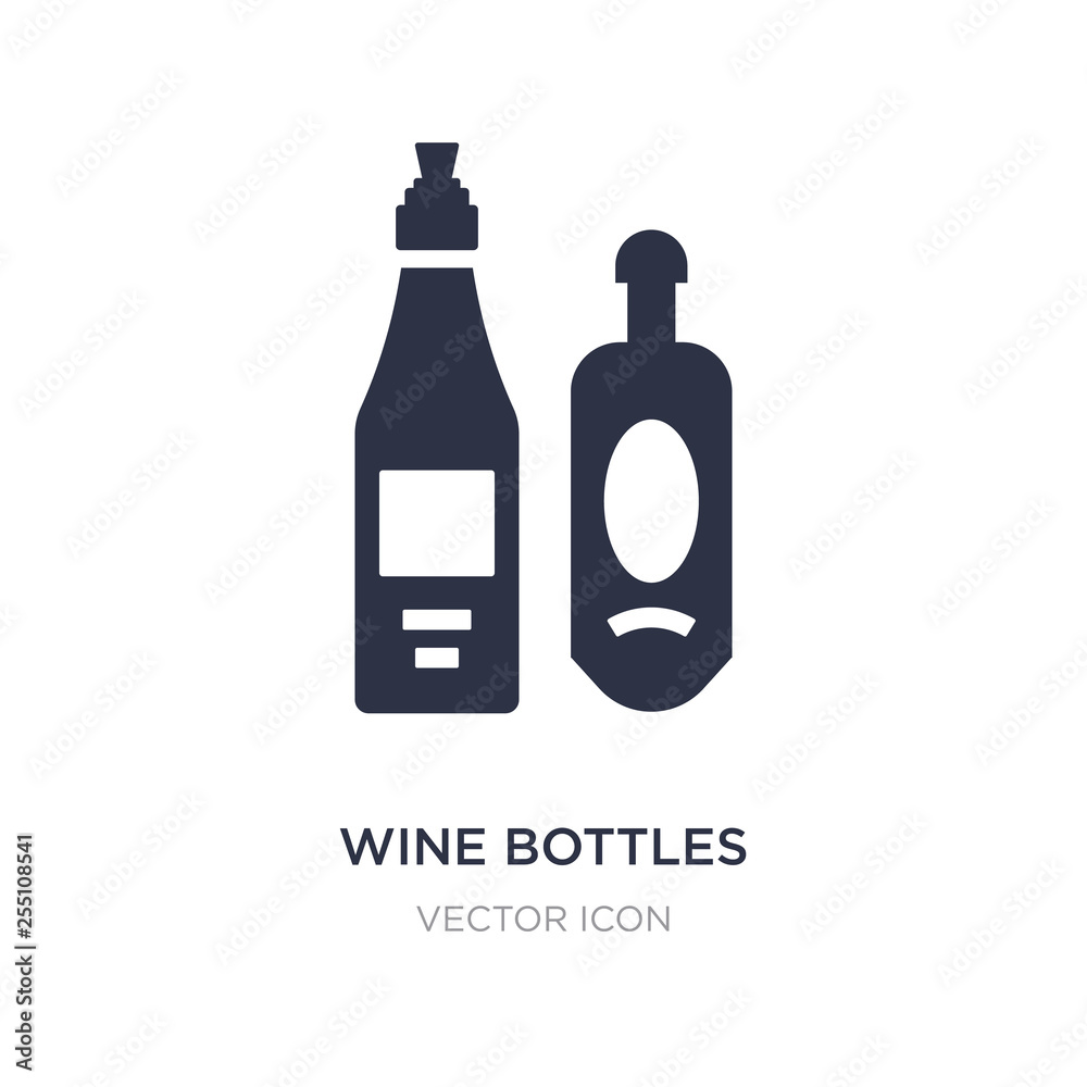 wine bottles icon on white background. Simple element illustration from Drinks concept. wine bottles icon on white background. Simple element illustration from Drinks concept.