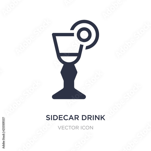 sidecar drink icon on white background. Simple element illustration from Drinks concept.