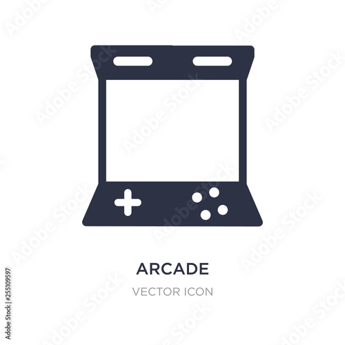 arcade icon on white background. Simple element illustration from Entertainment and arcade concept.