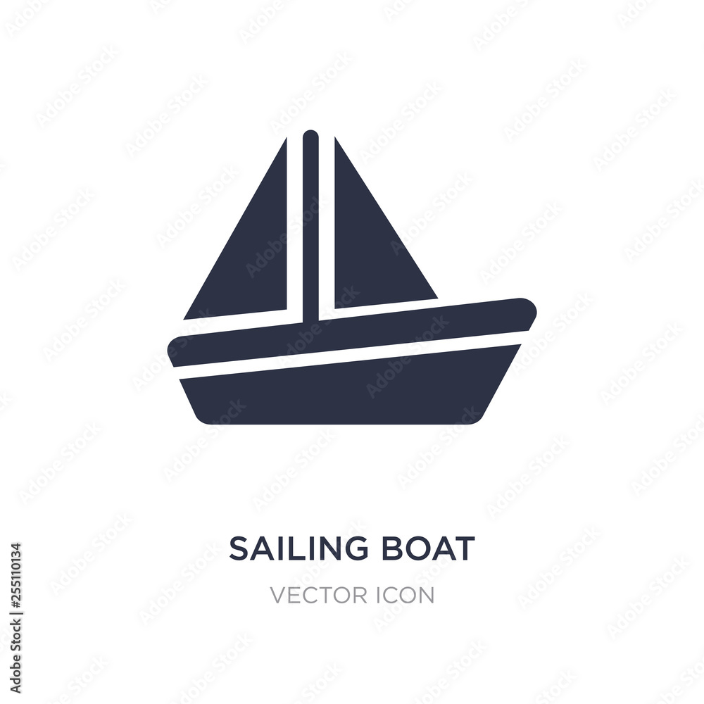sailing boat icon on white background. Simple element illustration from Entertainment and arcade concept. sailing boat icon on white background. Simple element illustration from Entertainment and arcade concept.