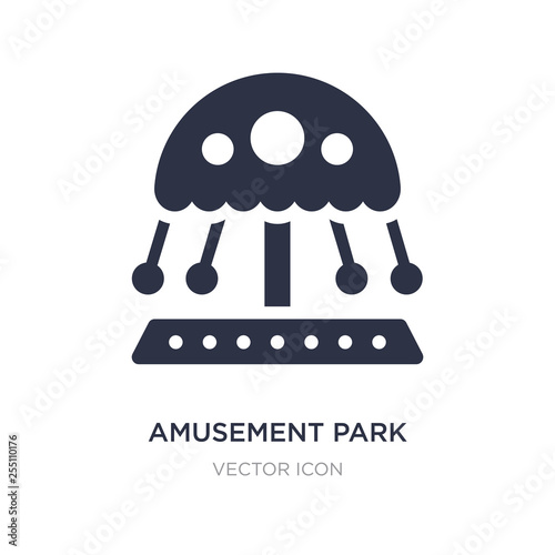 amusement park icon on white background. Simple element illustration from Entertainment and arcade concept.