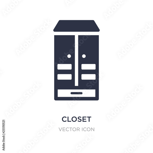 closet icon on white background. Simple element illustration from Furniture concept.