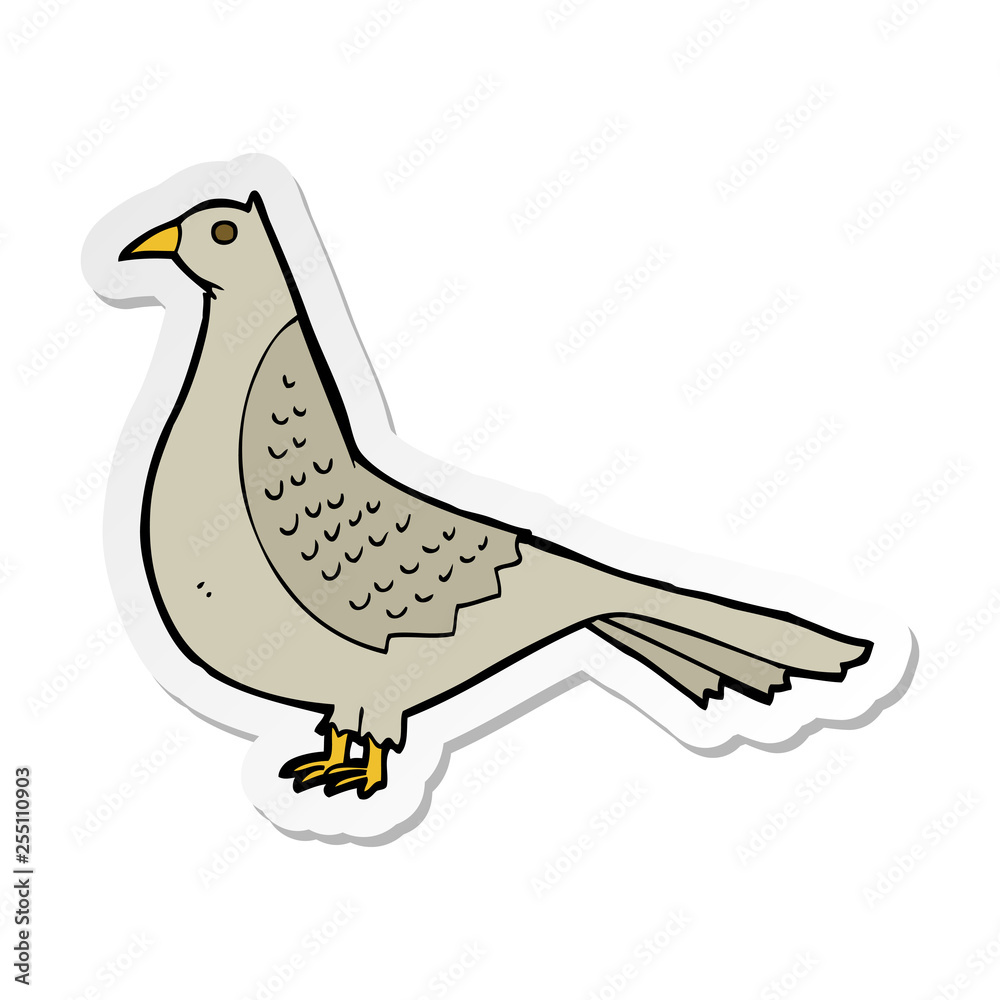 sticker of a cartoon bird sticker of a cartoon bird