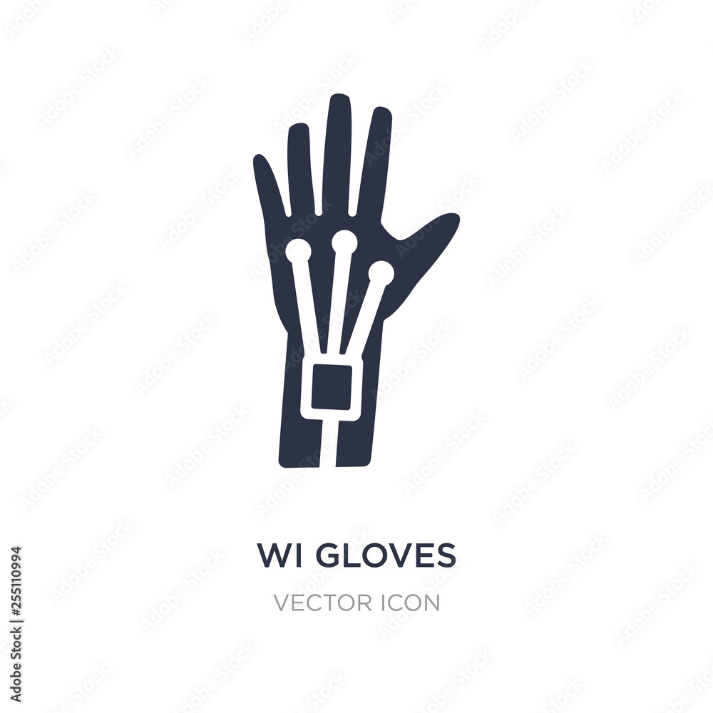 wi gloves icon on white background. Simple element illustration from Future technology concept. wi gloves icon on white background. Simple element illustration from Future technology concept.