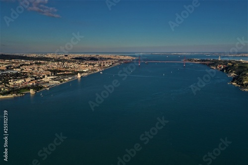 Lissabon in Portugal aus der Luft