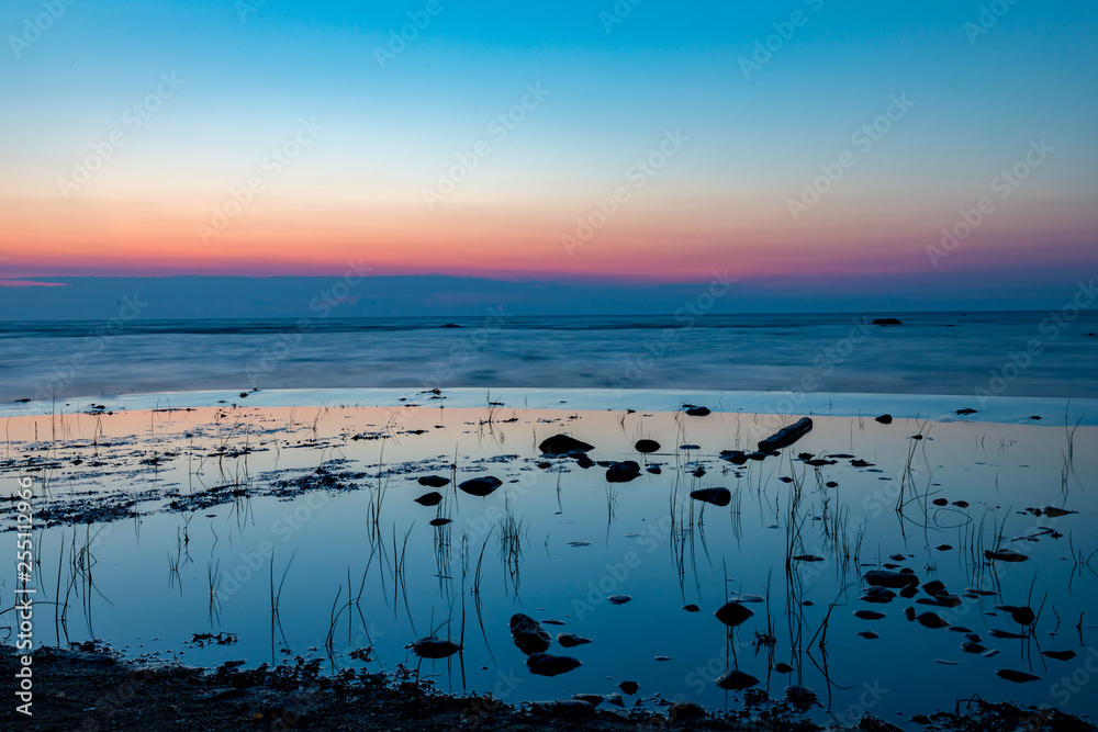 sunset in baltic sea, Latvia