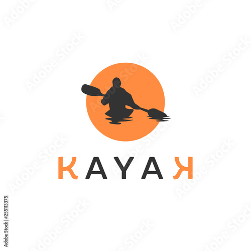 kayak logo inspirations with sun background