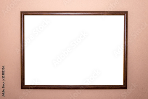 Home frame wall ornate minimal design white isolated clipping path template