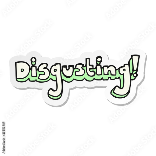 sticker of a disgusting cartoon