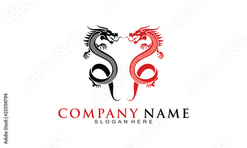 Two dragon logo