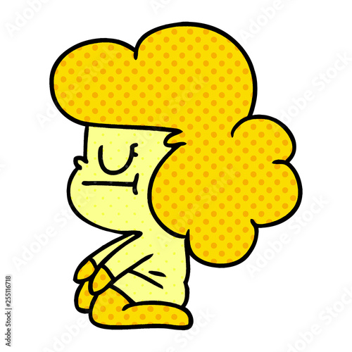 cartoon of a kawaii alien girl