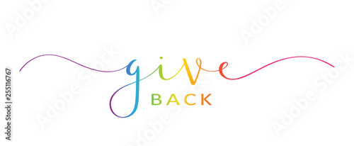GIVE BACK brush calligraphy banner photo