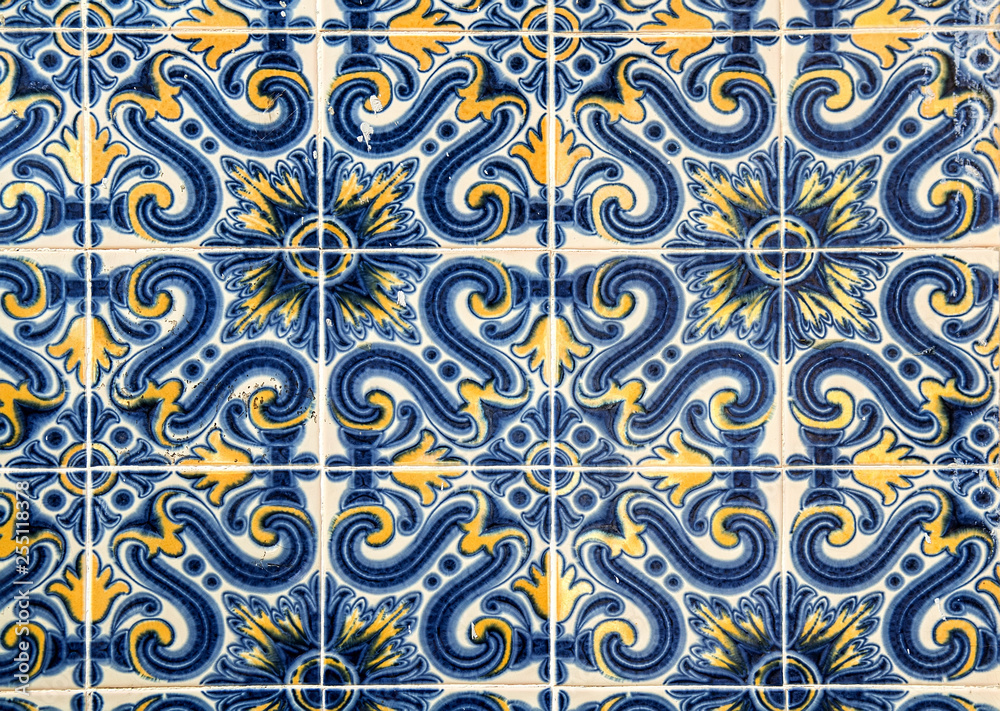 Beautiful tiles floral background Beautiful tiles floral background