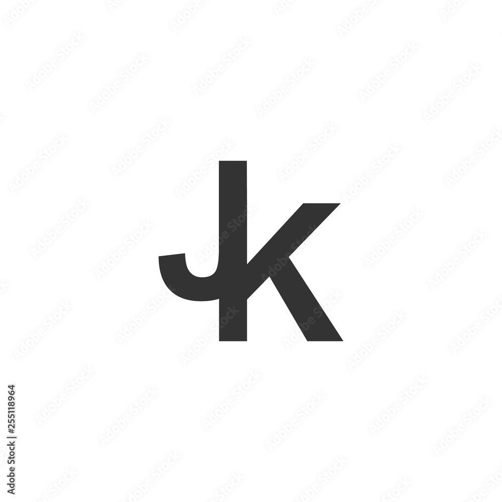 Obraz premium initial jk logo designs inspirations
