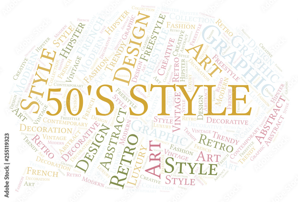 Fototapeta premium 50's Style word cloud.