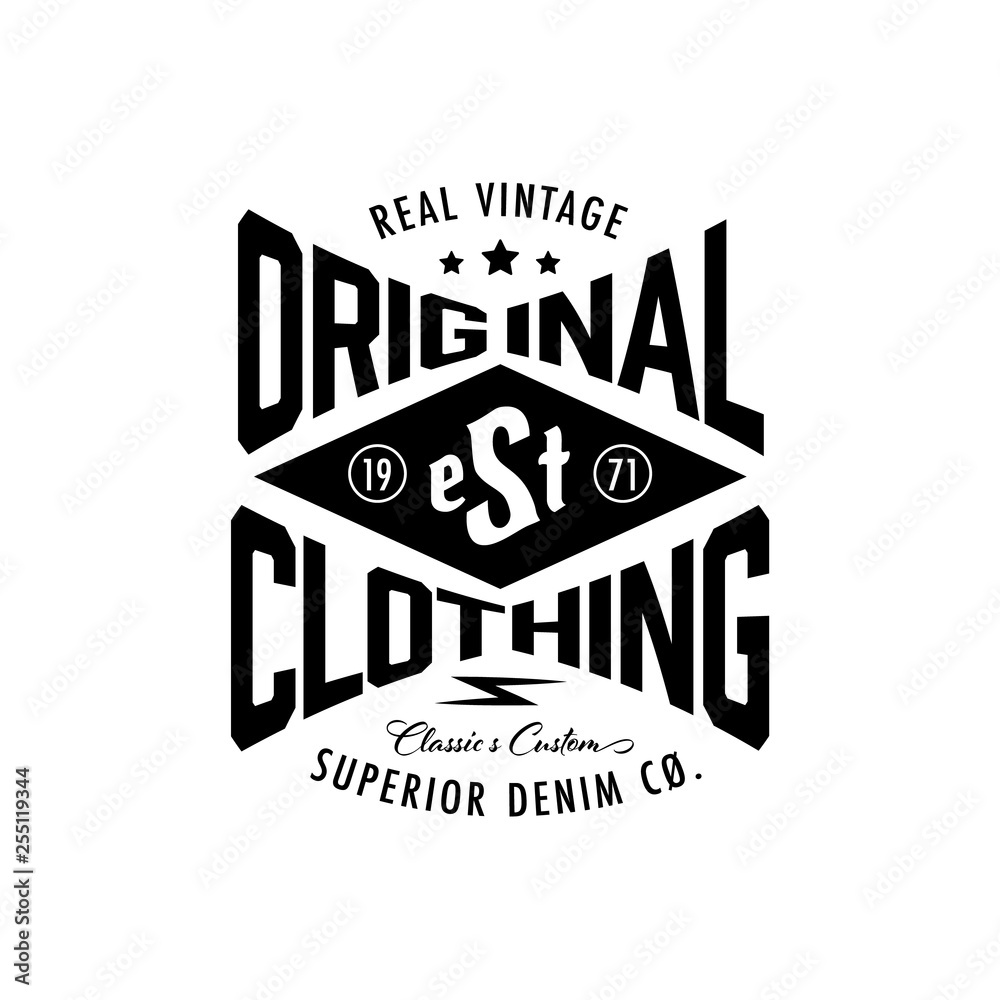 Obraz premium Typography Shirt design logo template. Vector illustration.