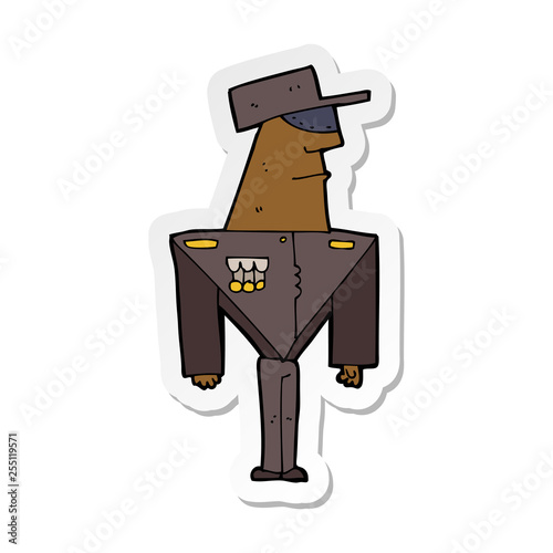 sticker of a cartoon guard
