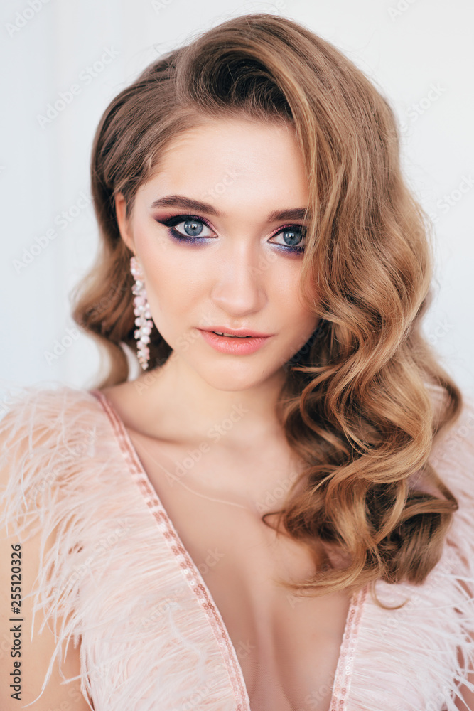 portrait of a girl with wavy hair