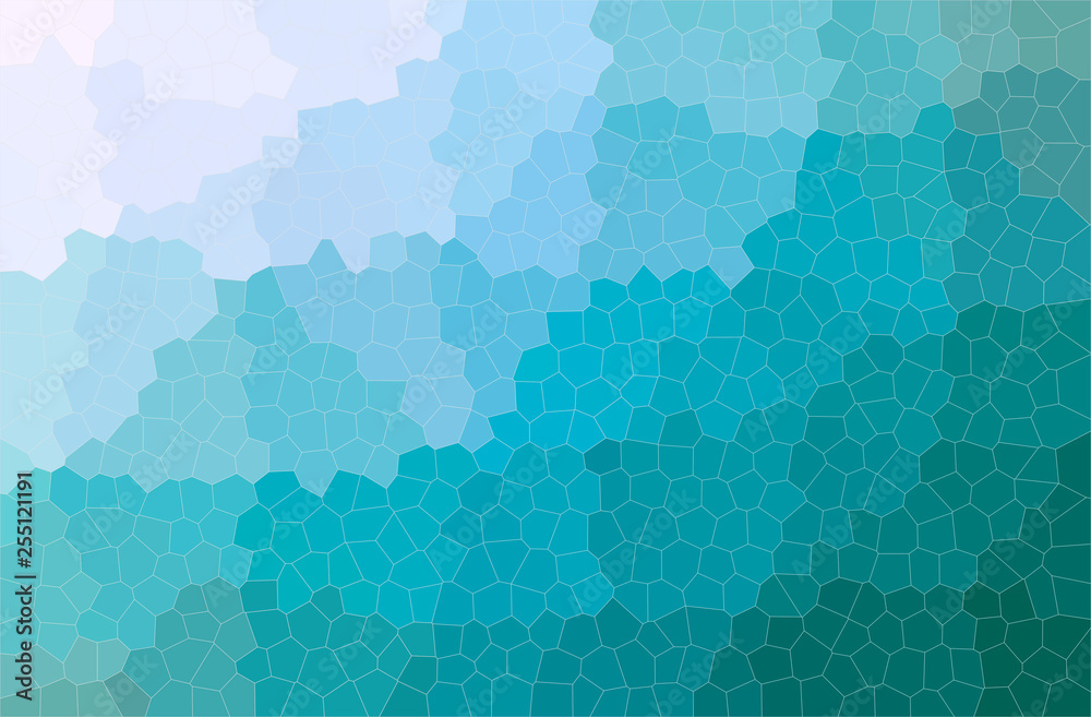 Obraz premium Abstract illustration of blue and green Small Hexagon background