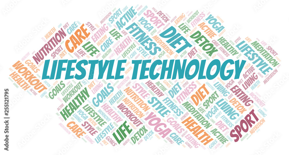 Lifestyle Technology word cloud.