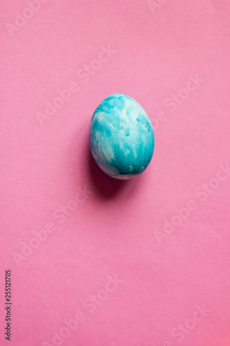 Easter concept . eggs on a pink background - Image