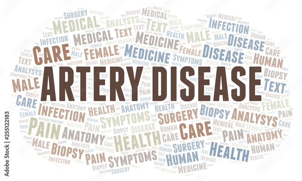 Obraz premium Artery Disease word cloud.