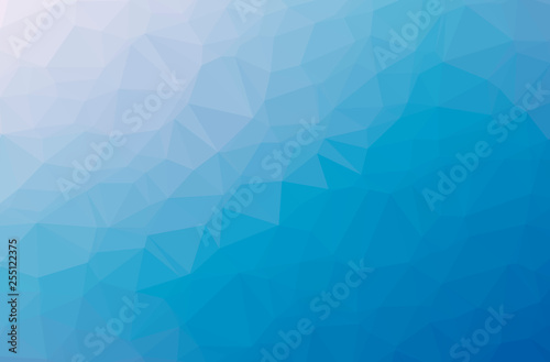 Illustration of abstract Blue horizontal low poly background. Beautiful polygon design pattern.