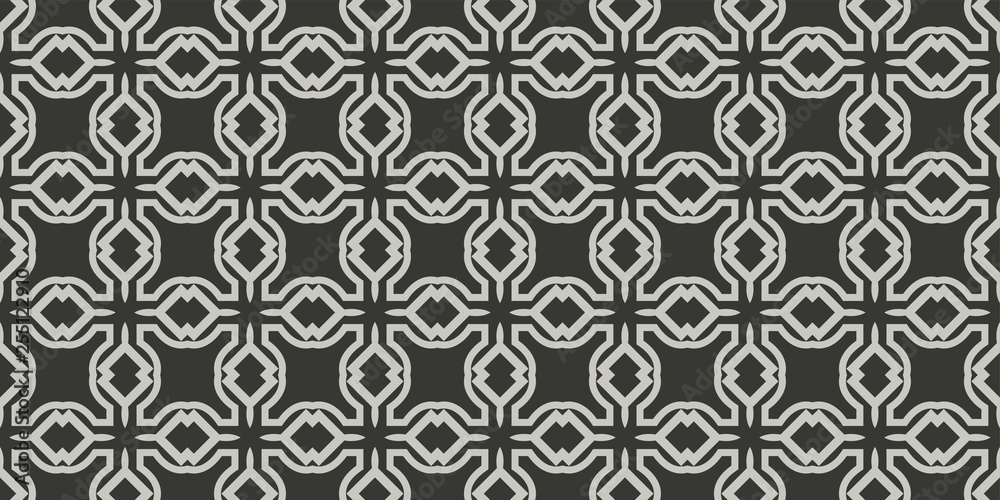 Seamless Modern Pattern. Art-Deco Geometric Background. Graphic Design. Vector Illustration. Grey charcoal color