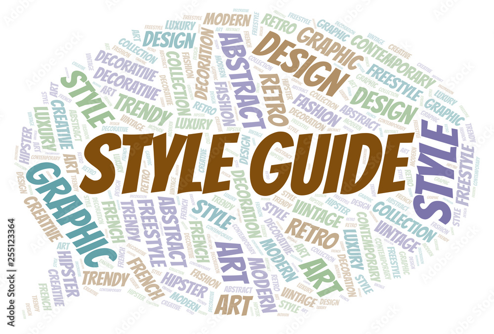 Fototapeta premium Style Guide word cloud.