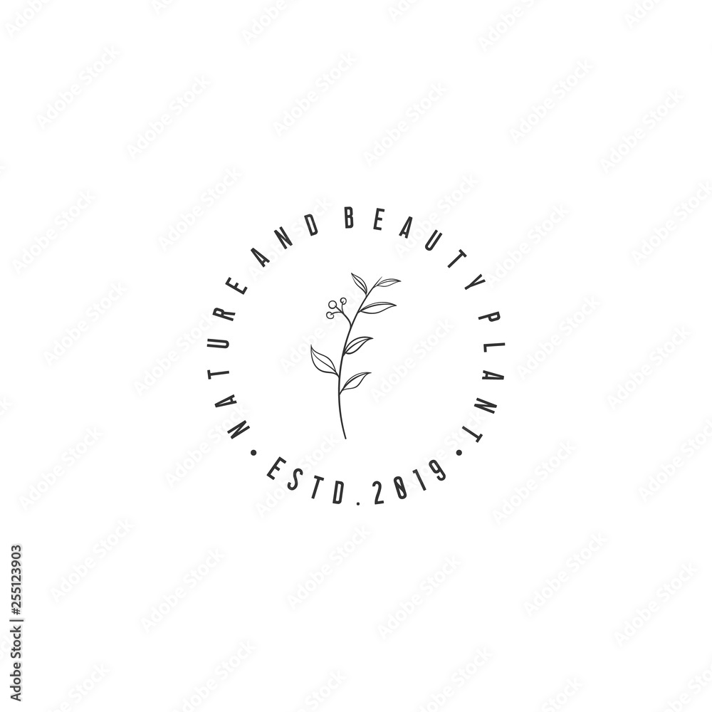 minimalist plant logo design hand drawing minimalist plant logo design hand drawing