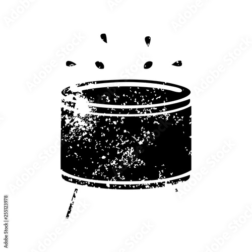 distressed symbol drum