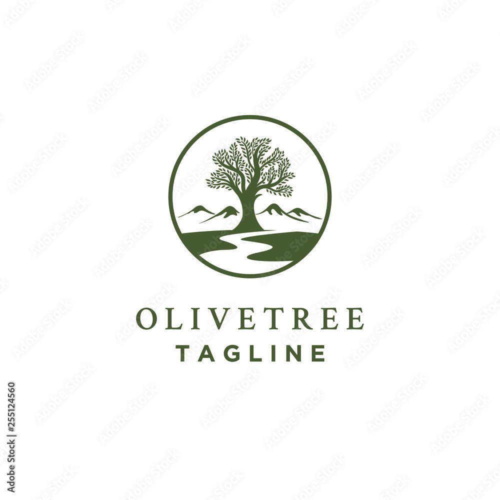 olive tree logo designs with creeks or rivers symbol olive tree logo designs with creeks or rivers symbol