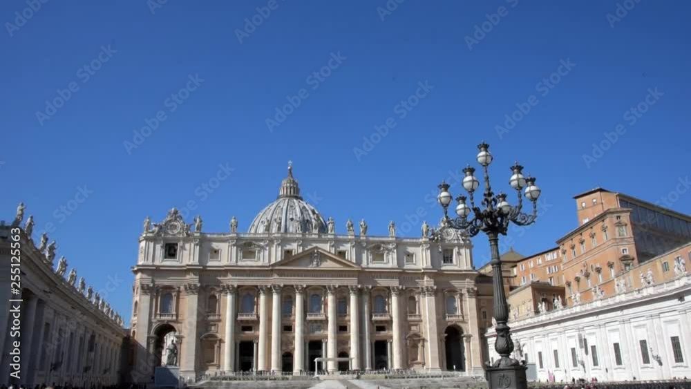View of the Basilica of Piazza San Pietro in Rome View of the Basilica of Piazza San Pietro in Rome