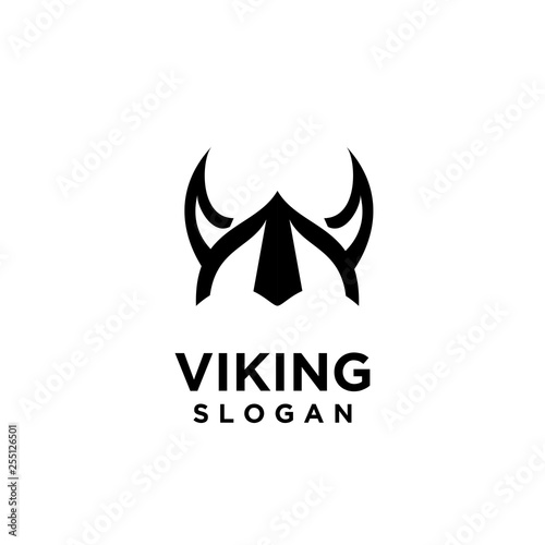 viking head helmet  logo icon designs vector illustration template