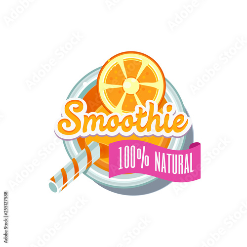 Orange Smoothie. Vector Illustration