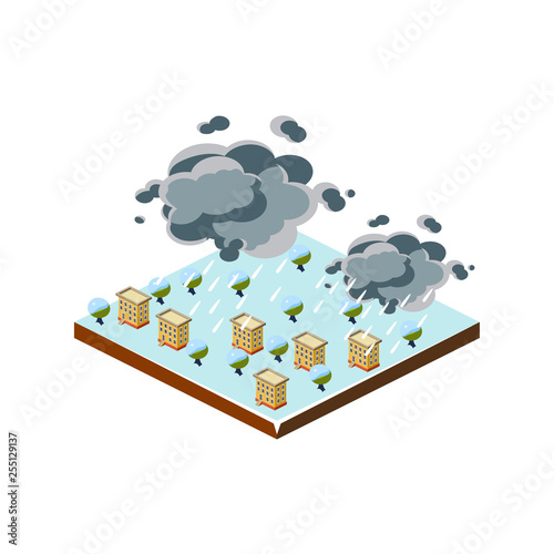 Snowstorm Natural Disaster Icon. Vector Illustration