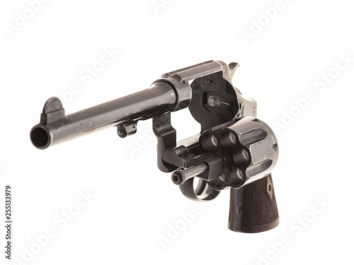 old gun isolated on white background