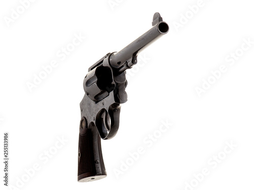 old gun isolated on white background