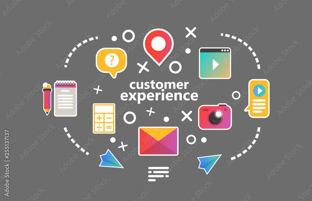 CX customer experience. Concept of technology on business. Business  template landing page. Online buyer review of the online store website  visitor. vector de Stock | Adobe Stock