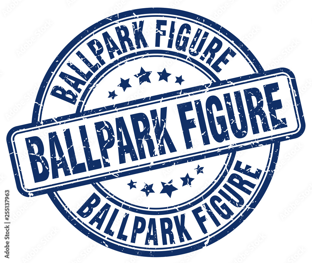 ballpark figure blue grunge stamp ballpark figure blue grunge stamp
