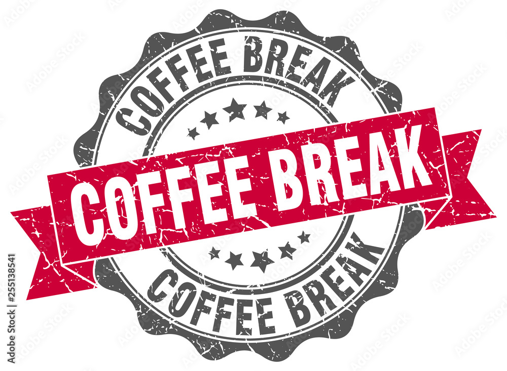 Obraz premium coffee break stamp. sign. seal
