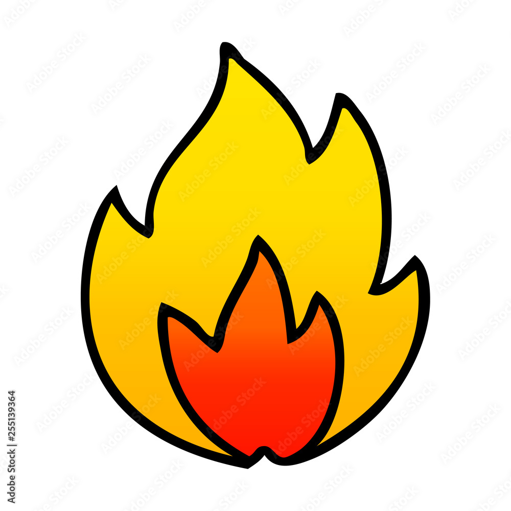 gradient shaded cartoon fire gradient shaded cartoon fire