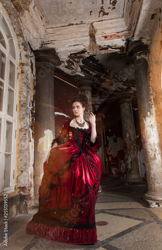 Lady in XVIII century rococo dresss © Angelina Pantsyrnaia