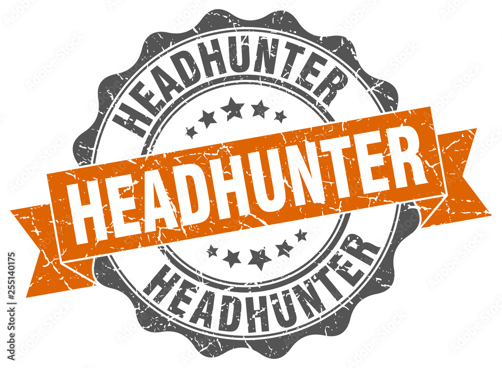 Obraz premium headhunter stamp. sign. seal