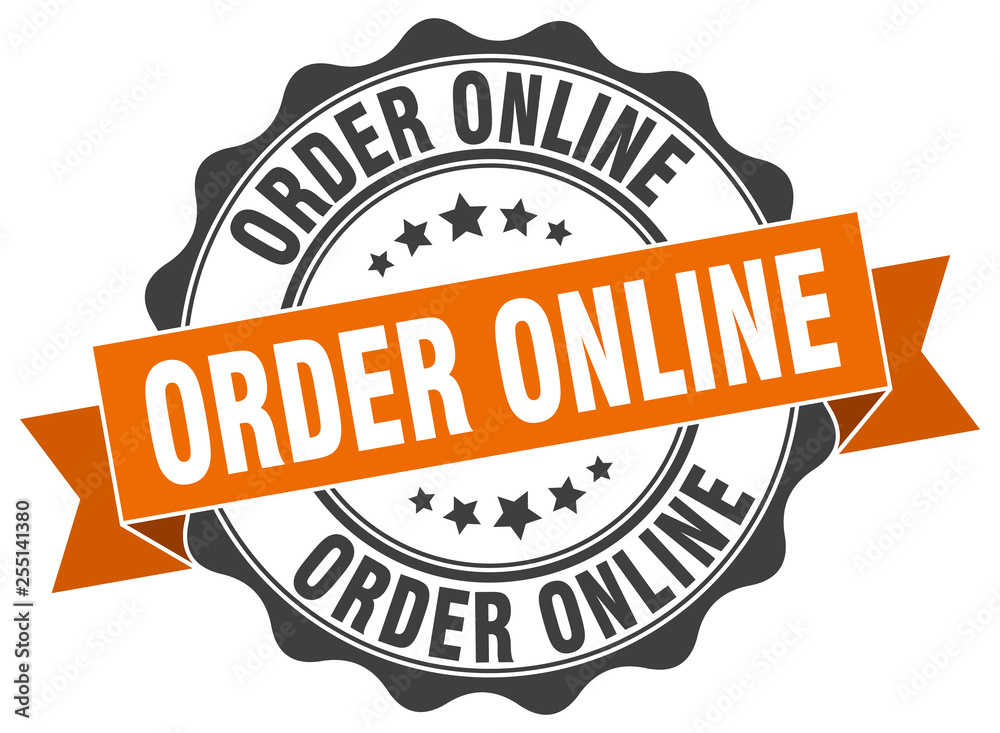 Fototapeta premium order online stamp. sign. seal